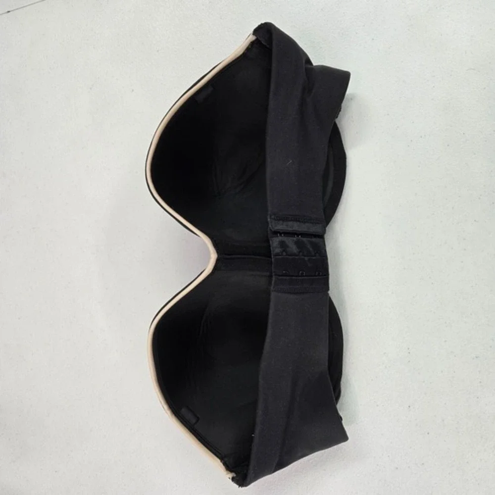 Lilyette Women Bra 38D‎ Black Multiway Lightly Lined Underwire NO STRAPS